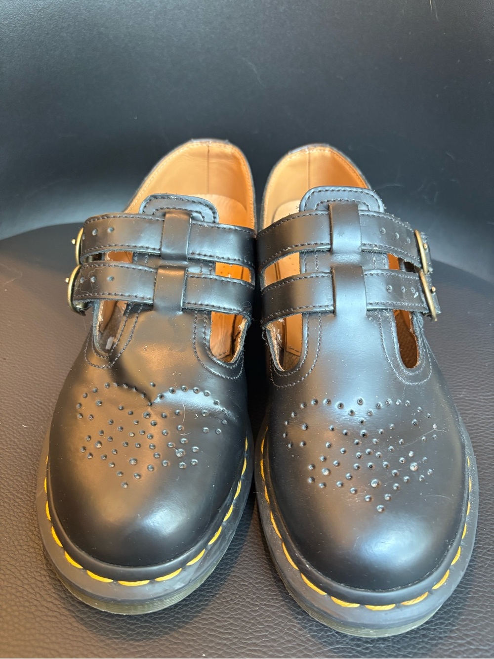 Dr. Martens Black Leather Mary Jane Shoes